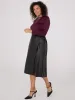 Faux Leather Wrap Midi Skirt sold by Suzy Shier