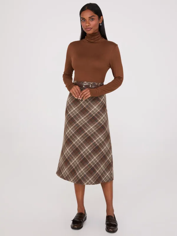 Plaid Belted Skirt sold by Suzy Shier