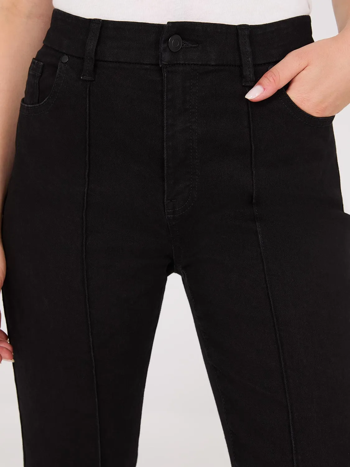 Front Pintuck Bootcut Jeans sold by Suzy Shier product image thumbnail 3