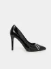 Pointed Toe Patent-Leather High Heel Pump sold by Suzy Shier