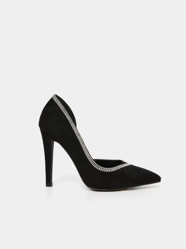 Pointed Toe Faux Suede High Heel Pump sold by Suzy Shier