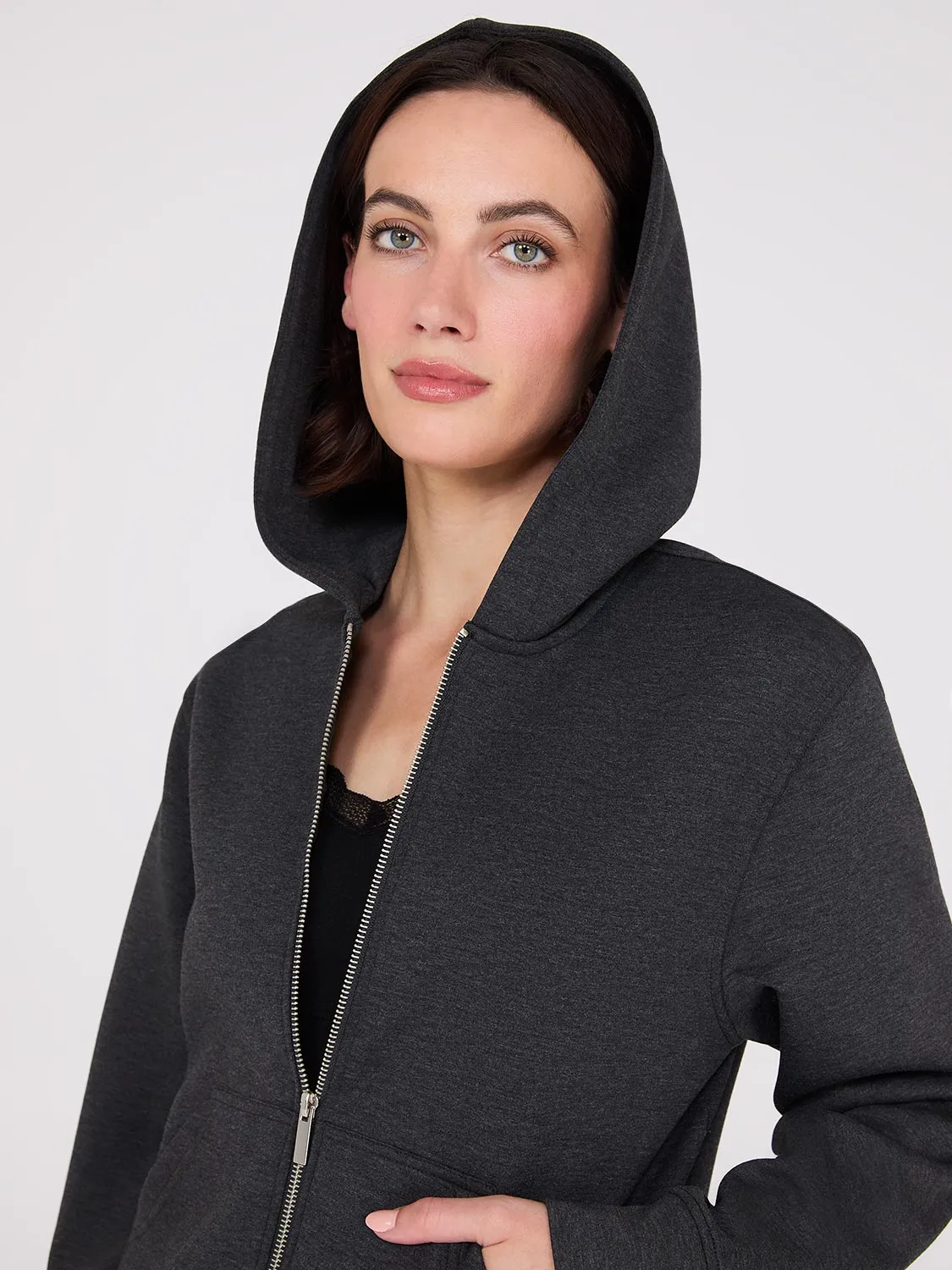 Kangaroo Pocket Zip-Up Hoodie sold by Suzy Shier product image thumbnail 2