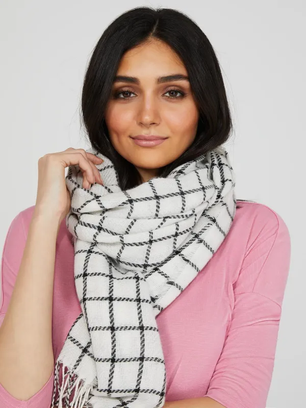 Small Check Print Scarf sold by Suzy Shier