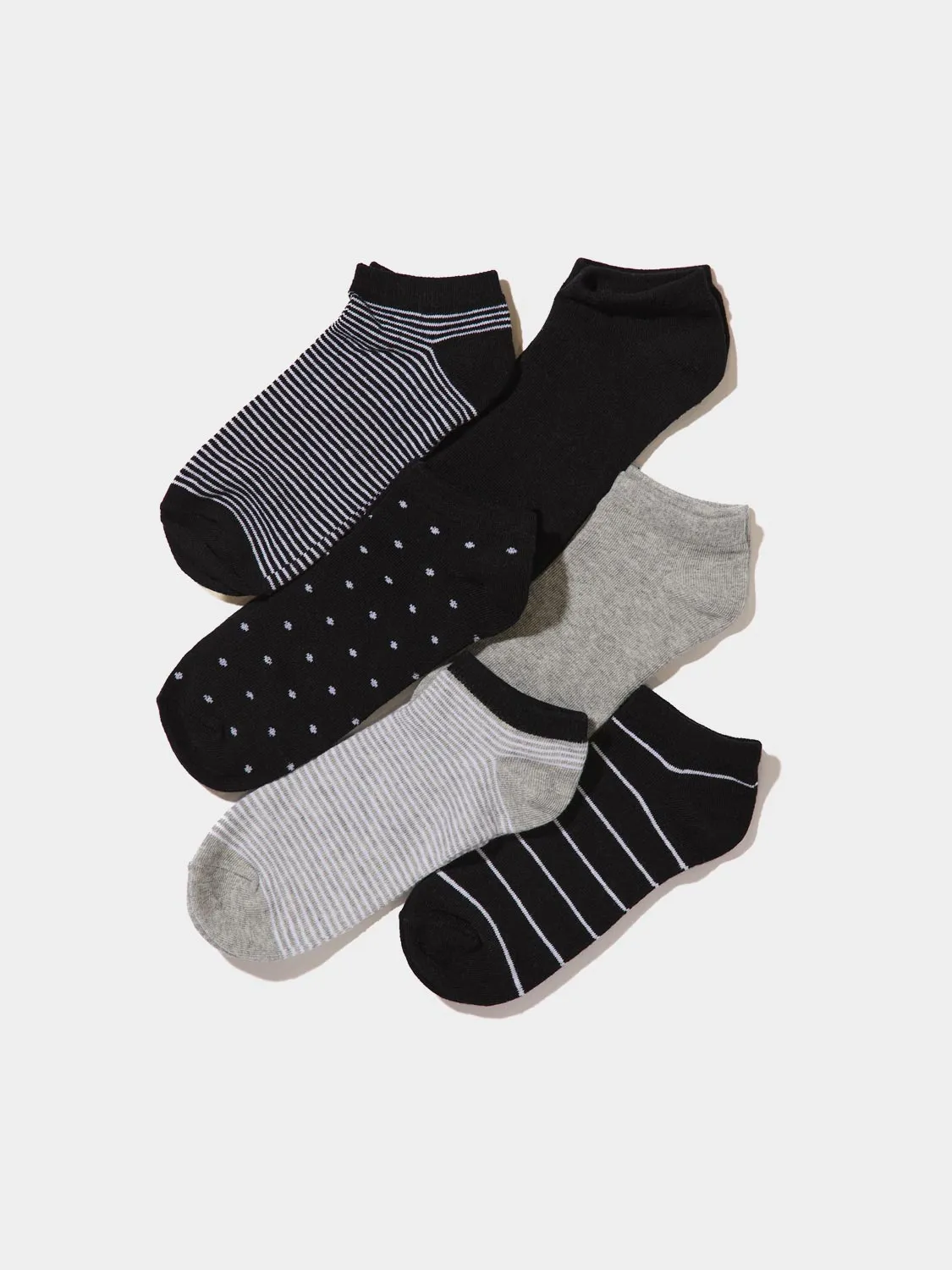 6-Pack Of Striped & Dot Print Socks sold by Suzy Shier