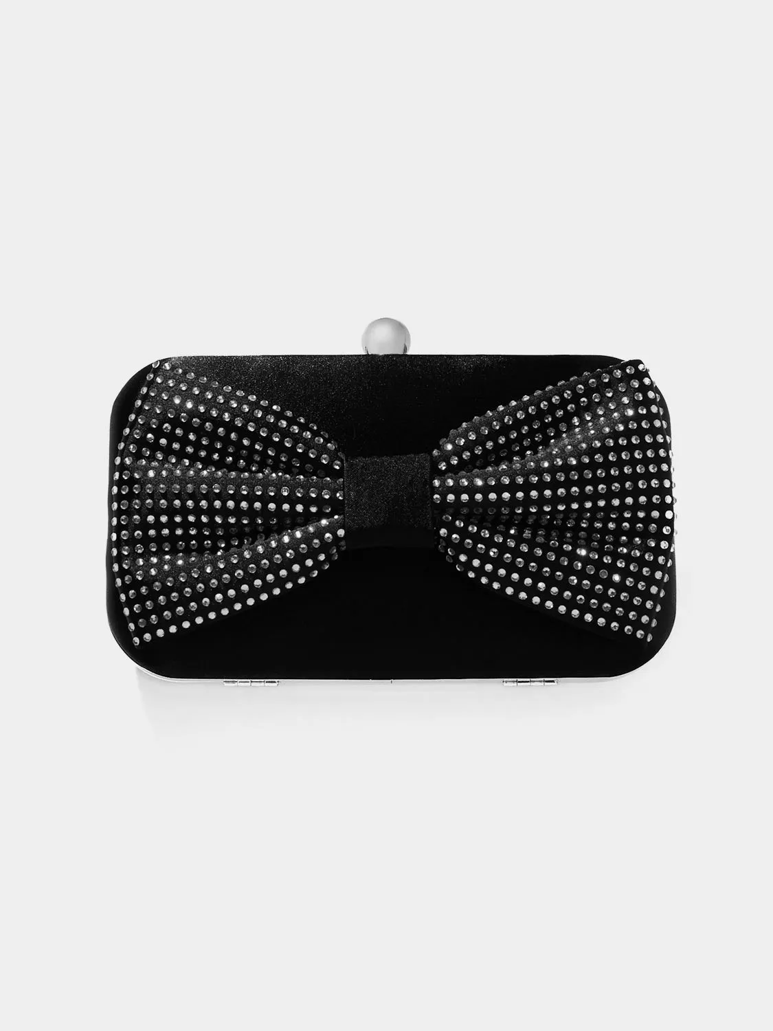 Satin Minaudiere With Jewelled Bow sold by Suzy Shier