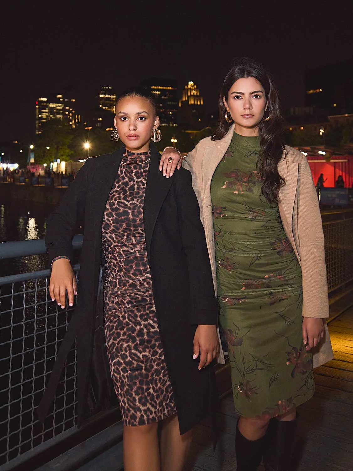 Floral Print Mock Neck Mesh Dress sold by Suzy Shier