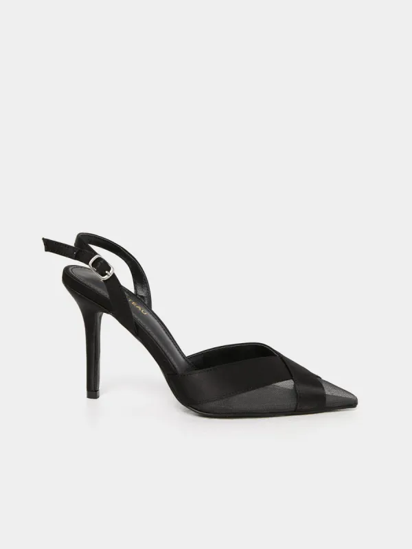 Pointed Toe Patent-Leather High Heel Pump sold by Suzy Shier