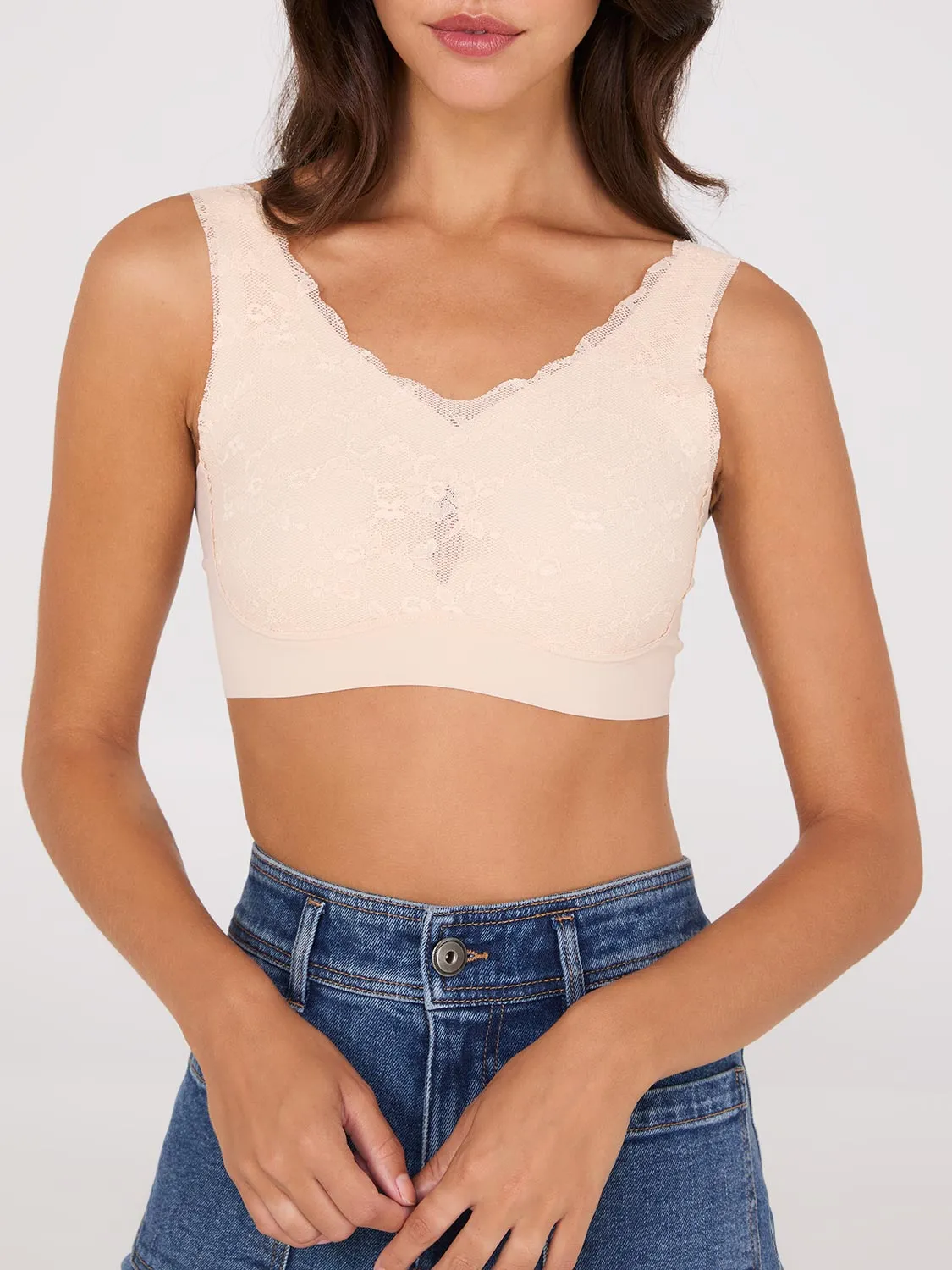 Lace Microfiber Bralette sold by Suzy Shier product image thumbnail 3