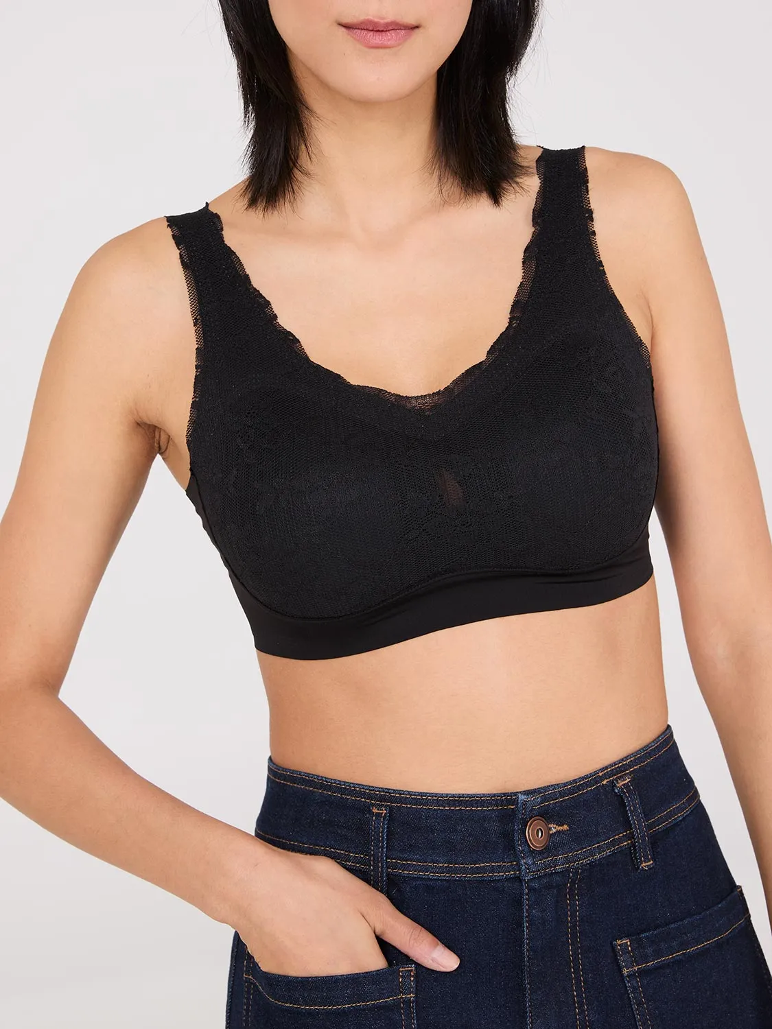 Lace Microfiber Bralette sold by Suzy Shier