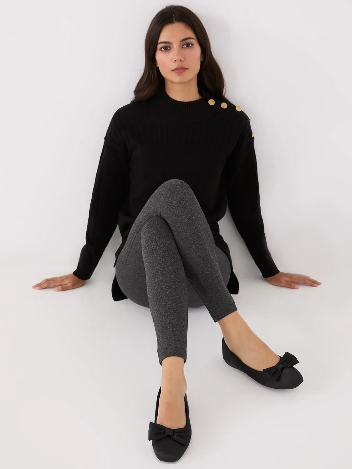 Satin Flats With Bow Detail sold by Suzy Shier product image thumbnail 2