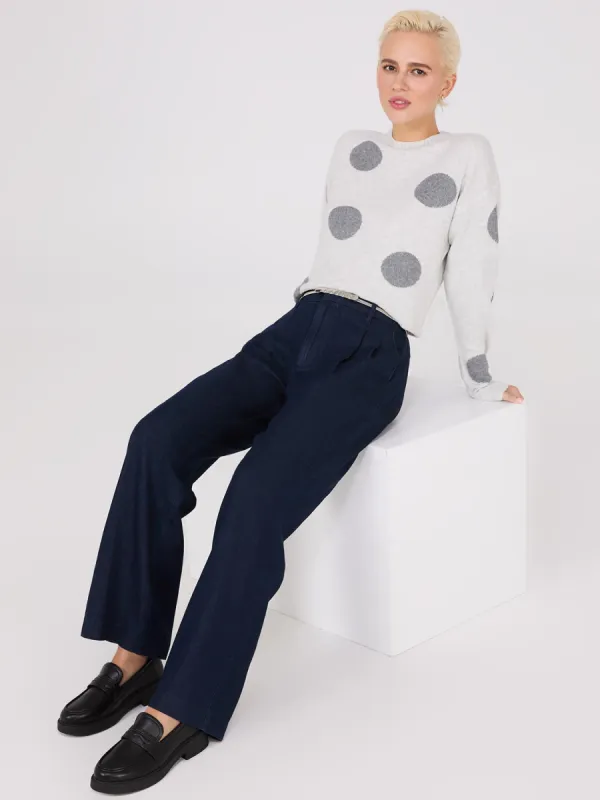 Dot Print Jacquard Sweater sold by Suzy Shier