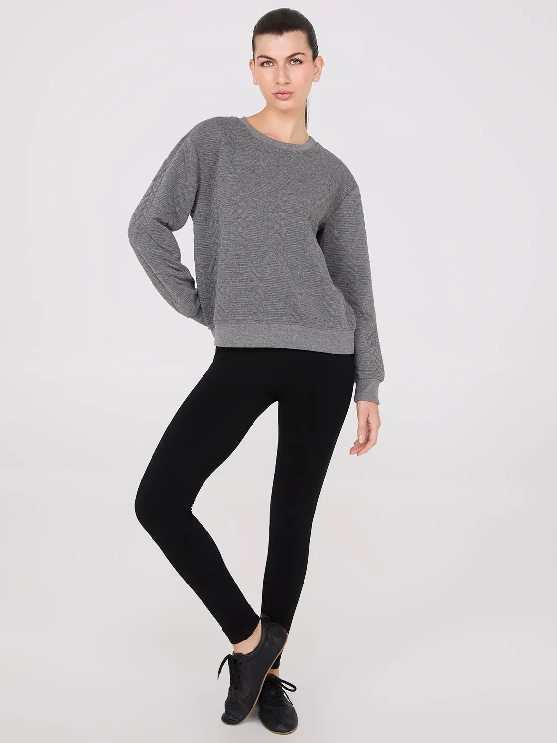 Front Pintuck Fleece Lined Leggings sold by Suzy Shier