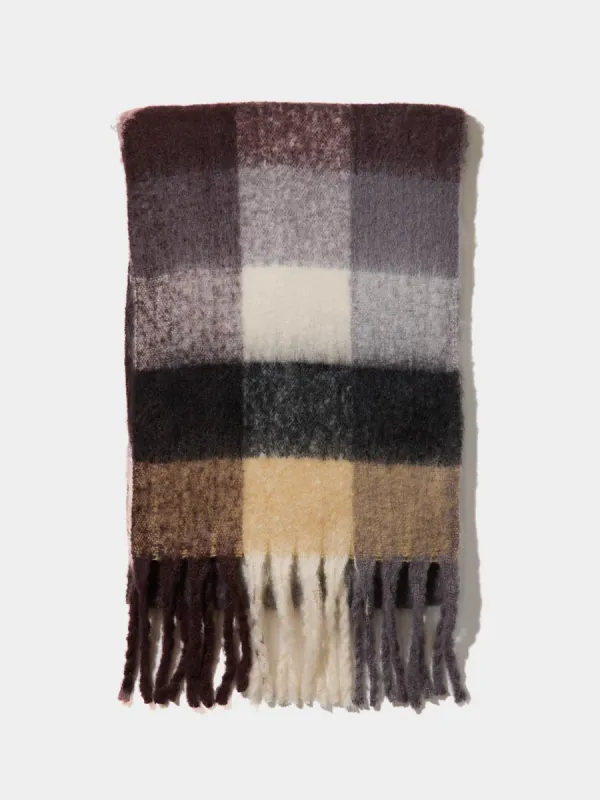 Brushed Checkered Scarf sold by Suzy Shier