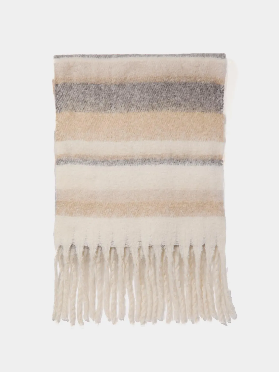 Soft Brushed Striped Scarf sold by Suzy Shier