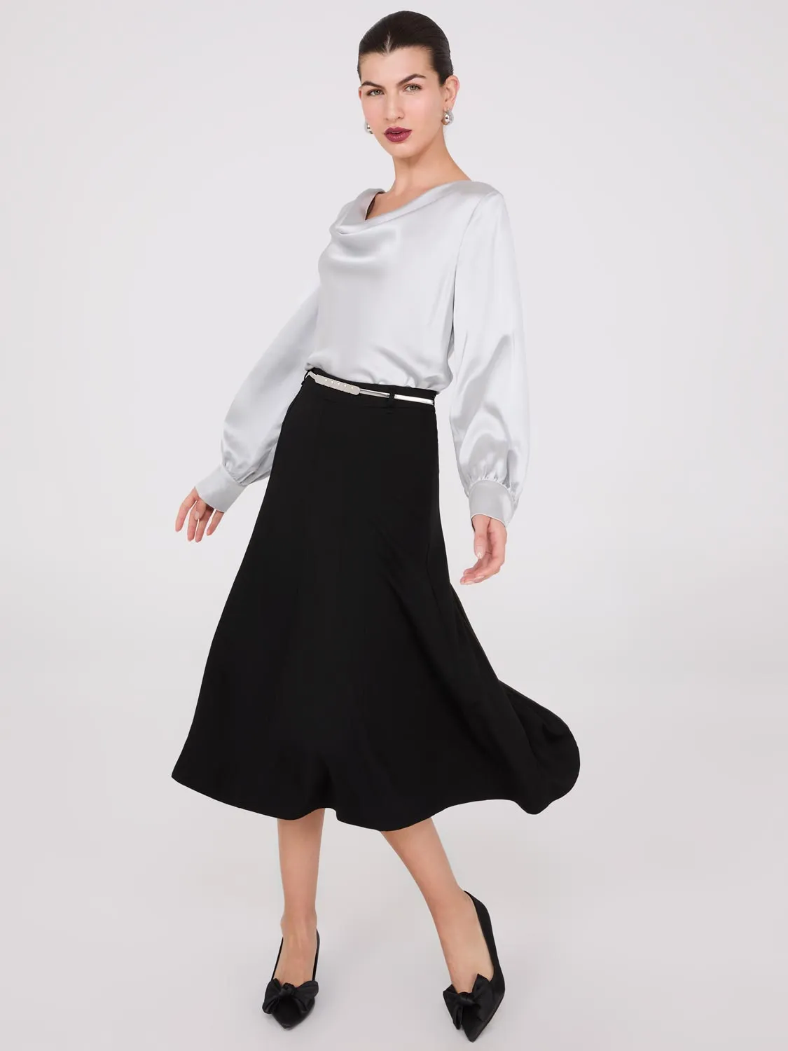 Satin Cowl Neck Blouse sold by Suzy Shier product image thumbnail 3