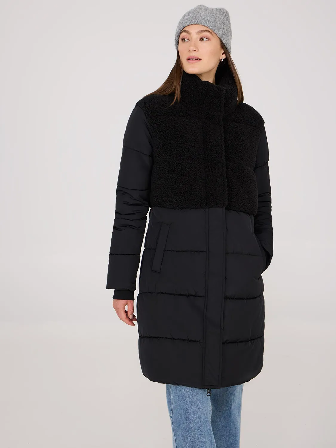 Shearling Puffer Jacket sold by Suzy Shier product image thumbnail 5