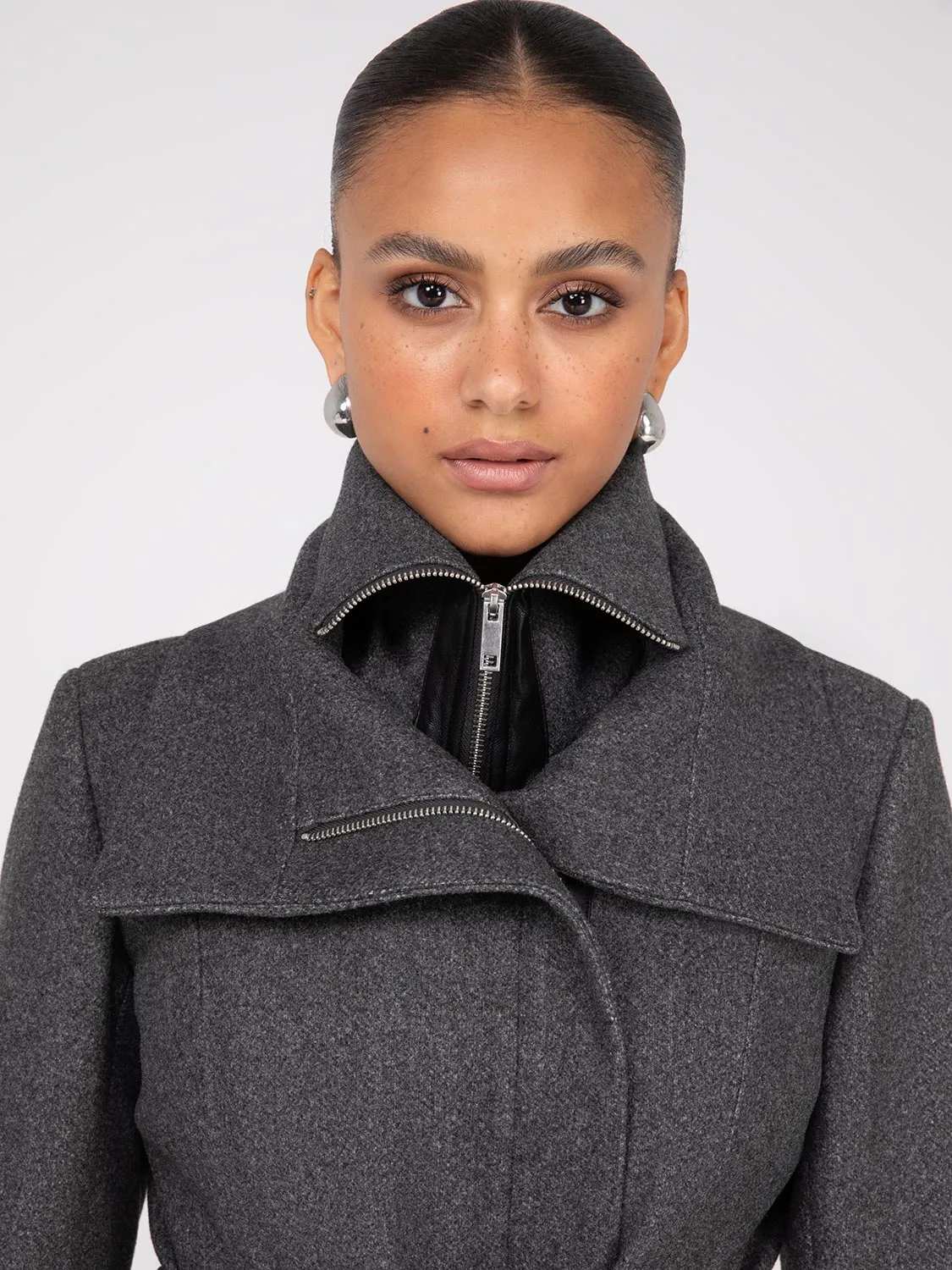 Double Collar 3/4 Coat sold by Suzy Shier product image thumbnail 3