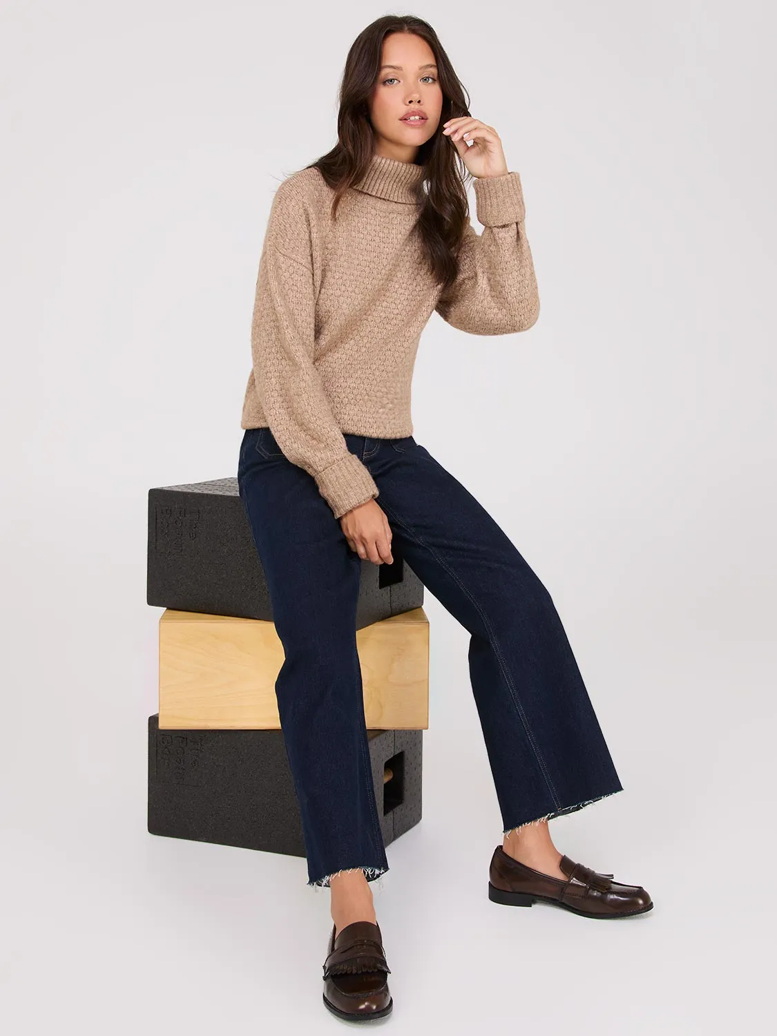 Melange Diamond Honeycomb Stitch Sweater sold by Suzy Shier product image thumbnail 4