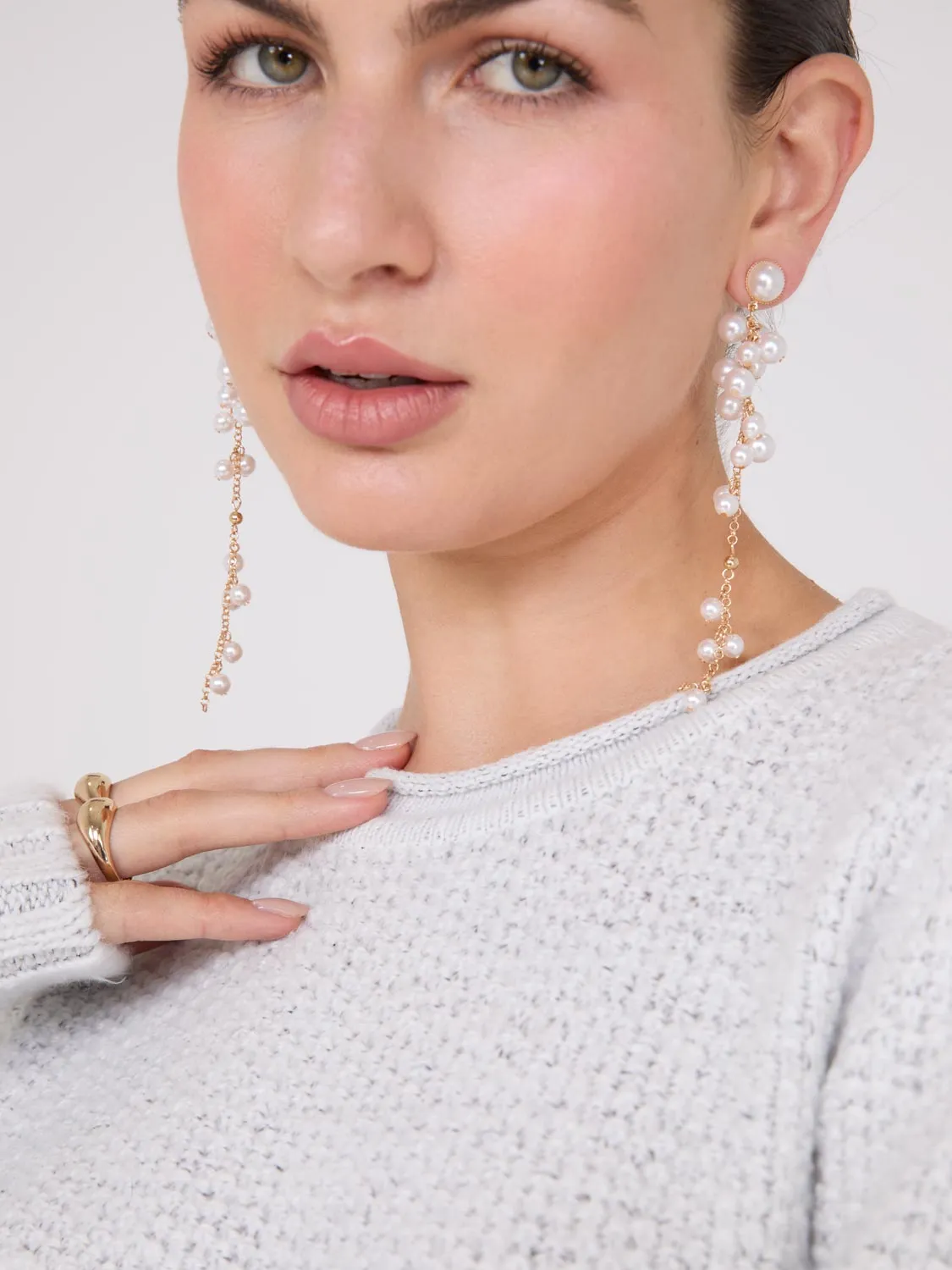 Long Sleeve Twisted Stitch Sweater sold by Suzy Shier product image thumbnail 3