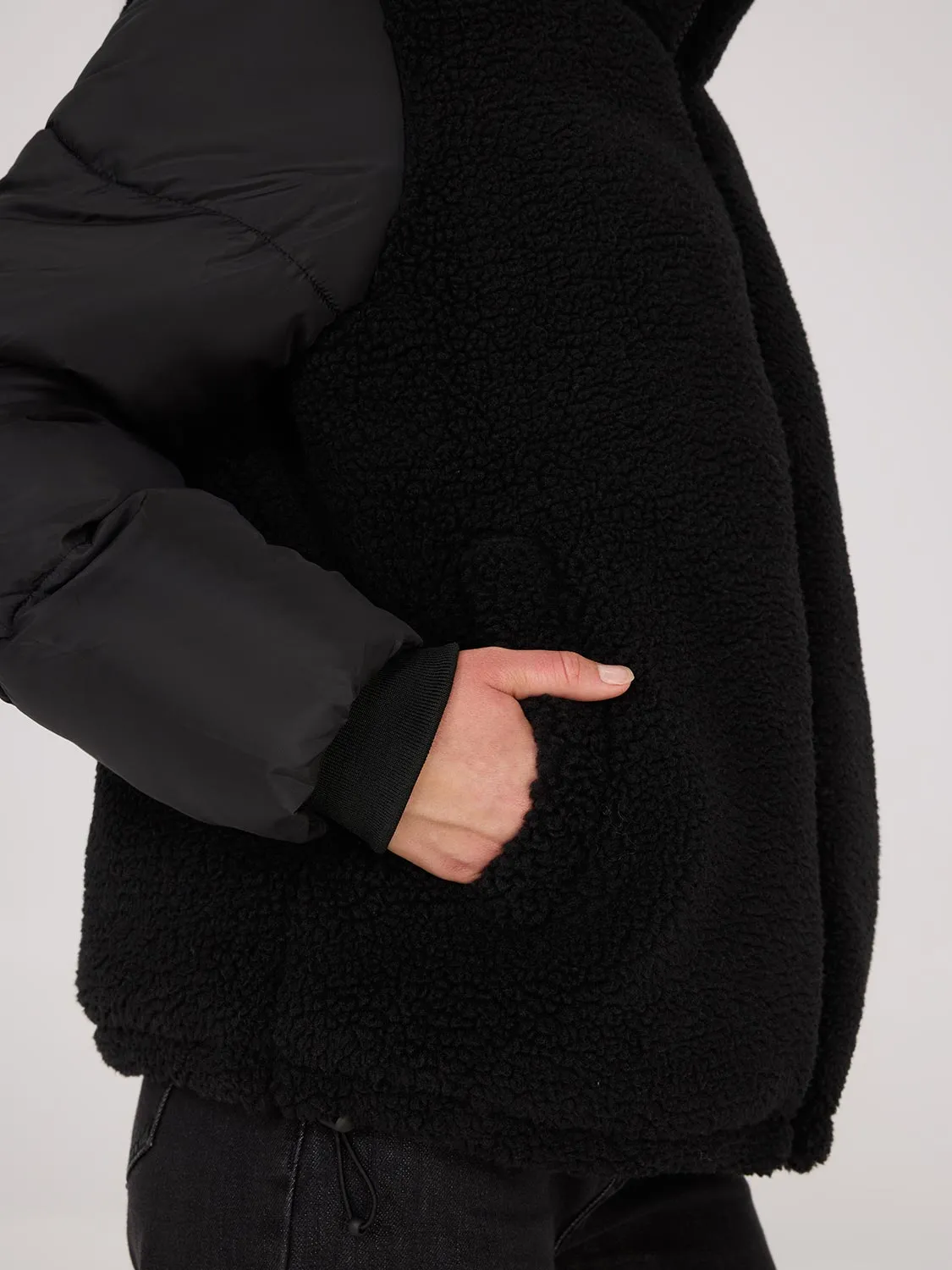 Short Shearling Puffer Jacket sold by Suzy Shier product image thumbnail 2