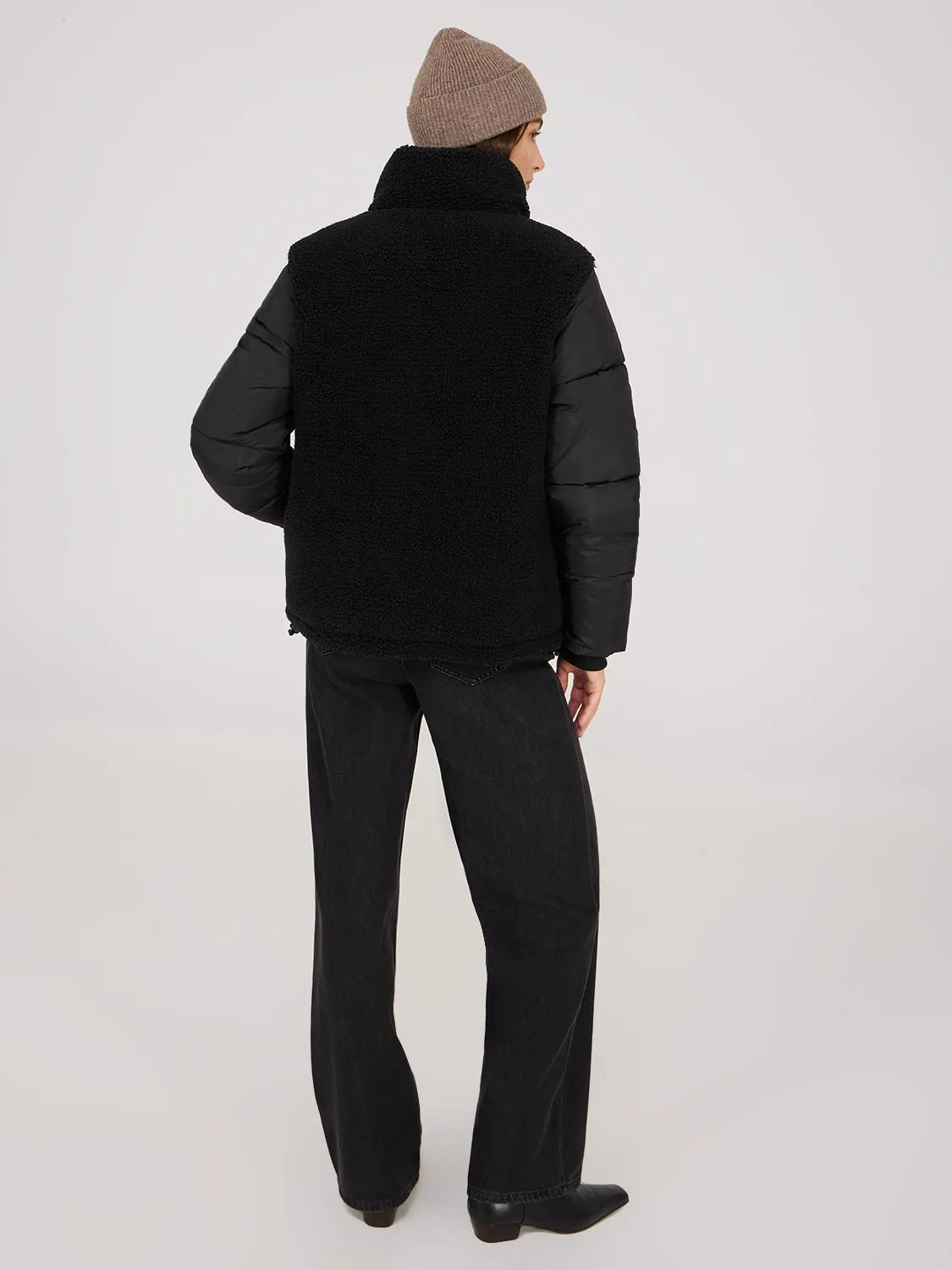 Short Shearling Puffer Jacket sold by Suzy Shier product image thumbnail 4