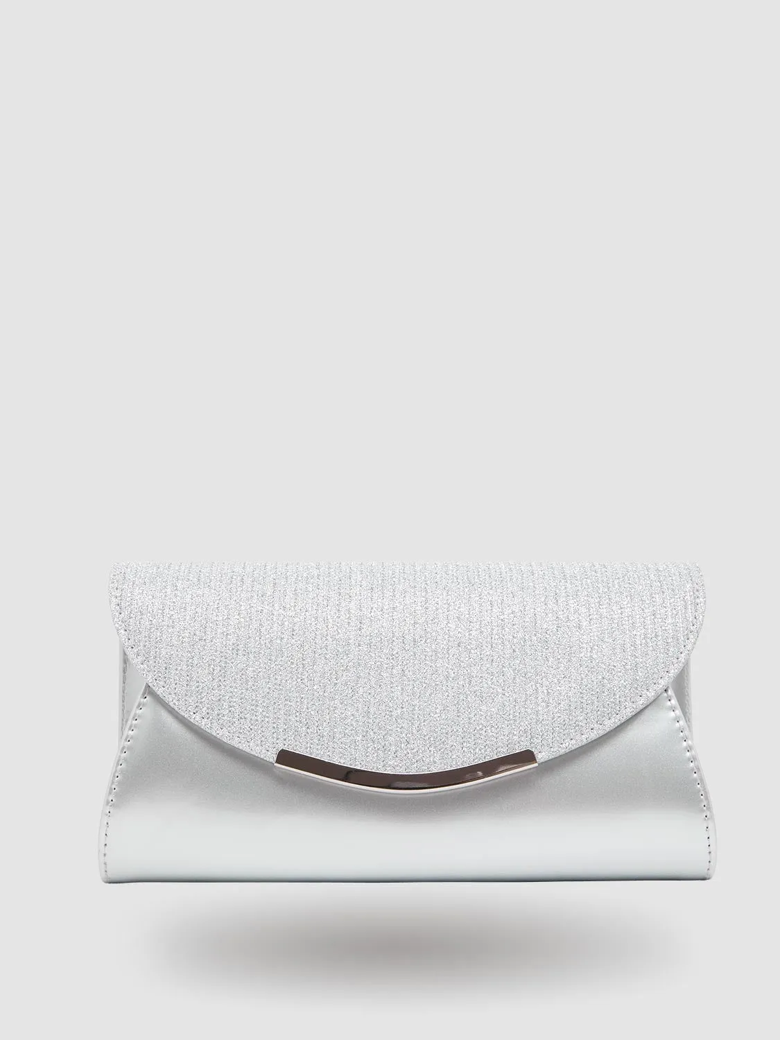 Metallic & Glitter Minaudiere With Top Handle sold by Suzy Shier