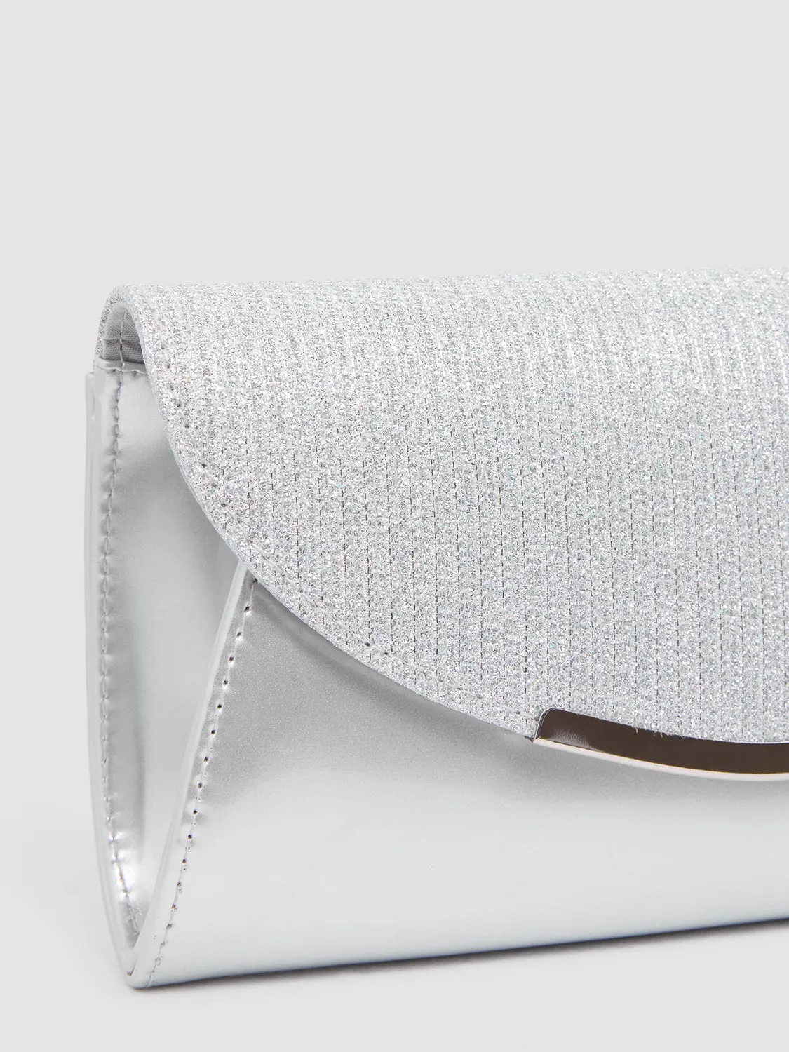 Metallic & Glitter Minaudiere With Top Handle sold by Suzy Shier product image thumbnail 2