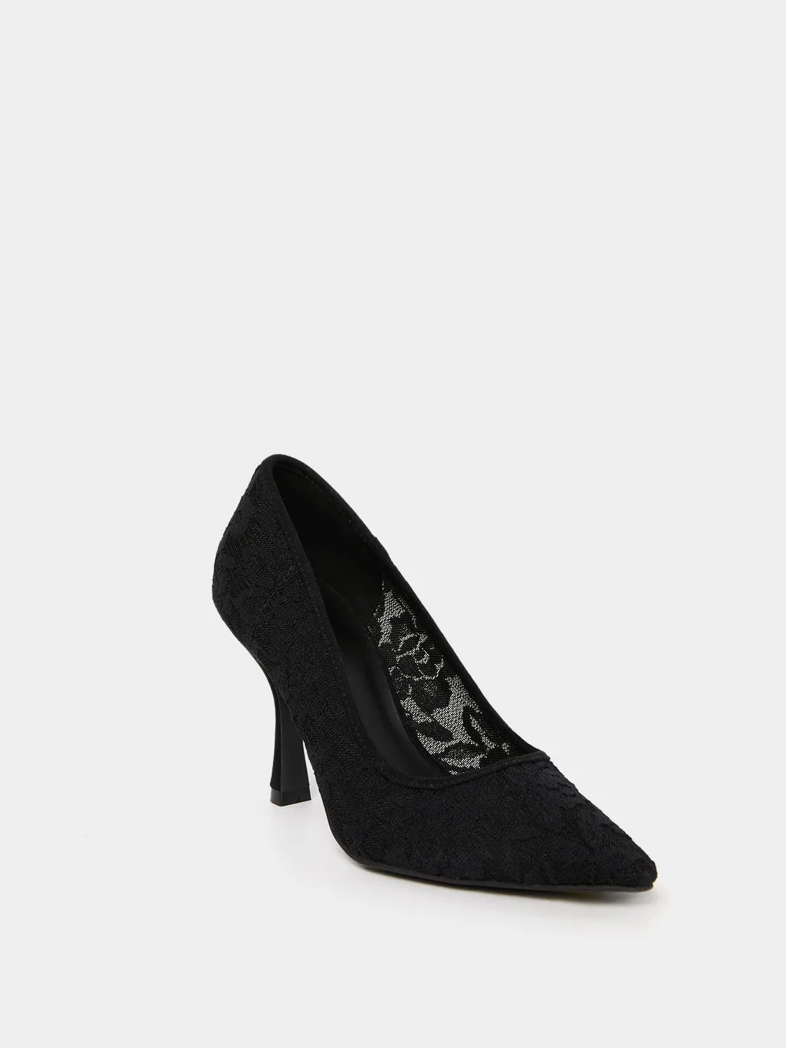 Pointed Toe Lace High Heel Pump sold by Suzy Shier product image thumbnail 2