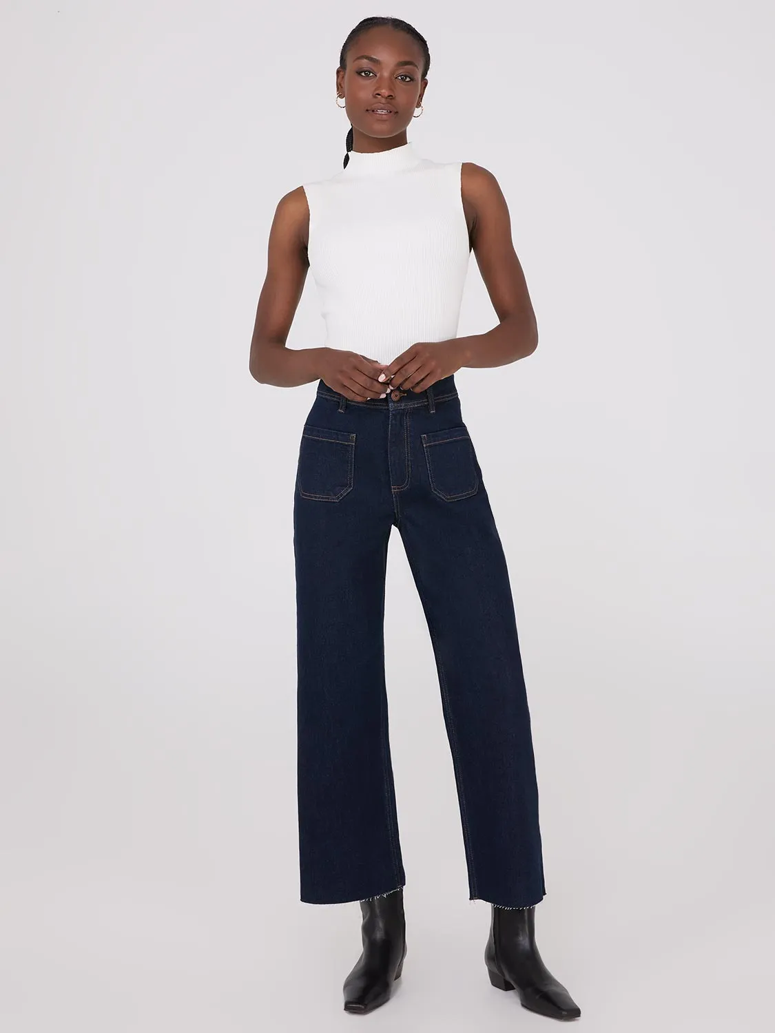 Wide-Leg Raw Edge Jeans sold by Suzy Shier product image thumbnail 2