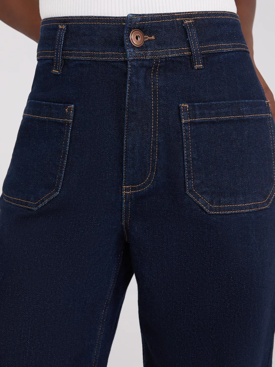 Wide-Leg Raw Edge Jeans sold by Suzy Shier product image thumbnail 5