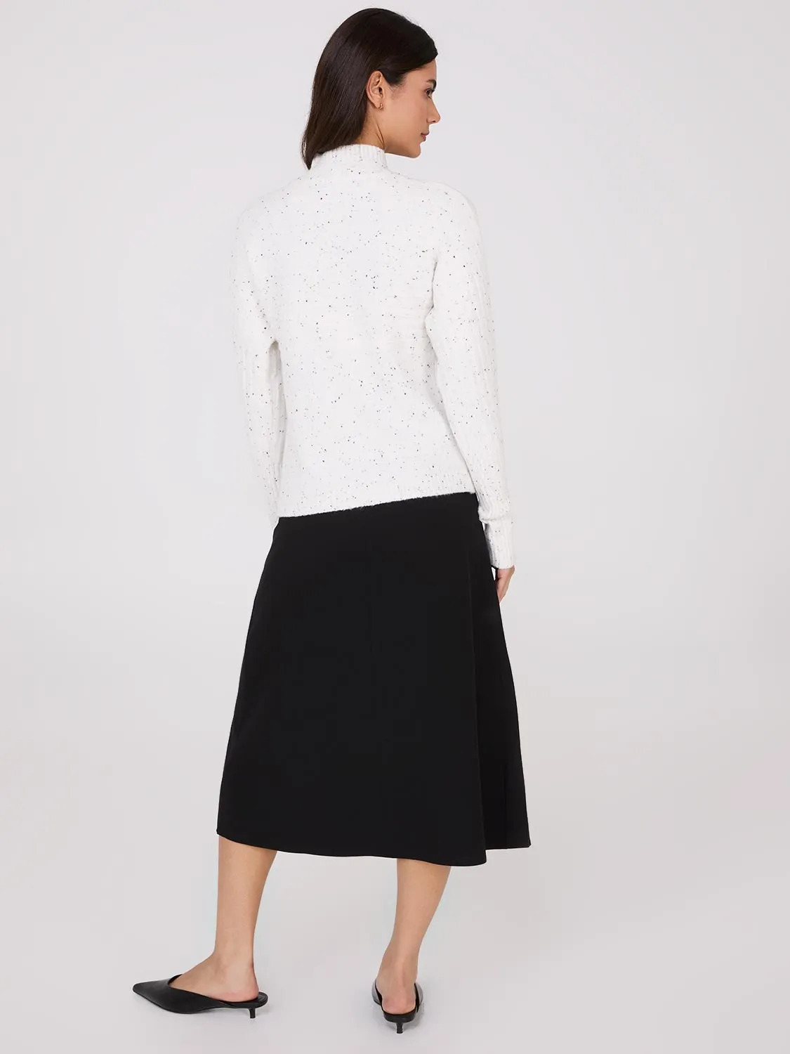 Mock Neck Dolman Sleeve Ribbed Sweater sold by Suzy Shier product image thumbnail 4