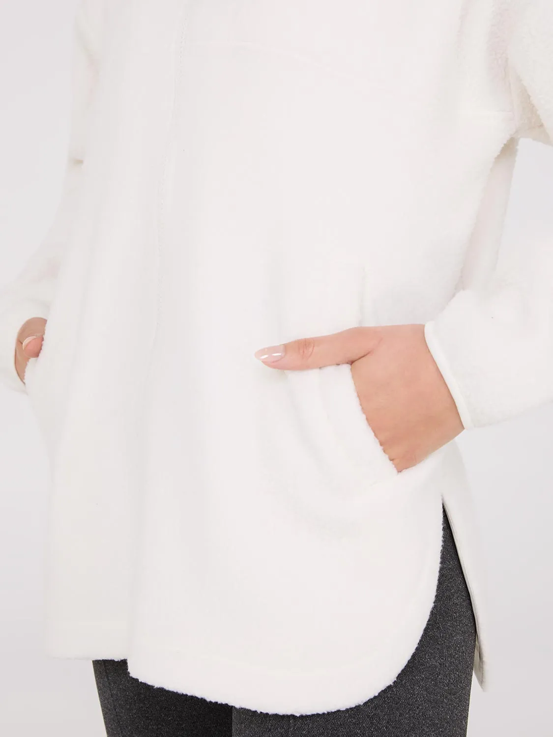 Zip-Front Sherpa Sweater sold by Suzy Shier product image thumbnail 2