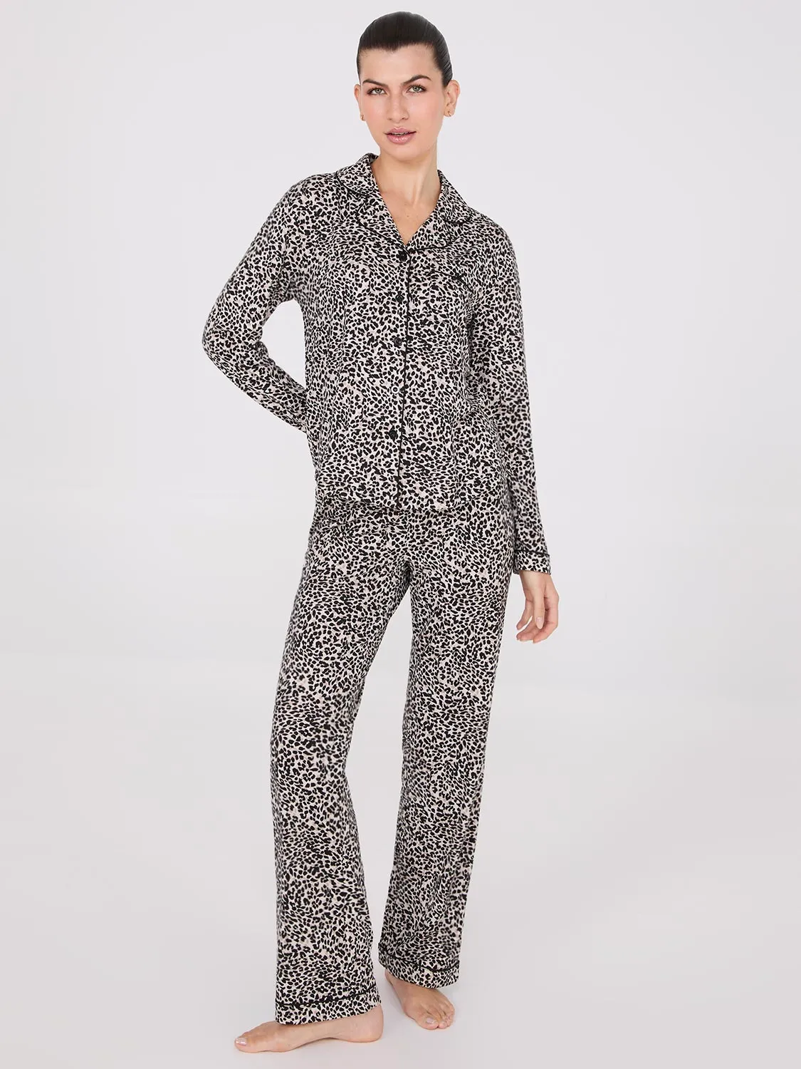 Animal Print Button-Down Pajama Set sold by Suzy Shier product image thumbnail 2