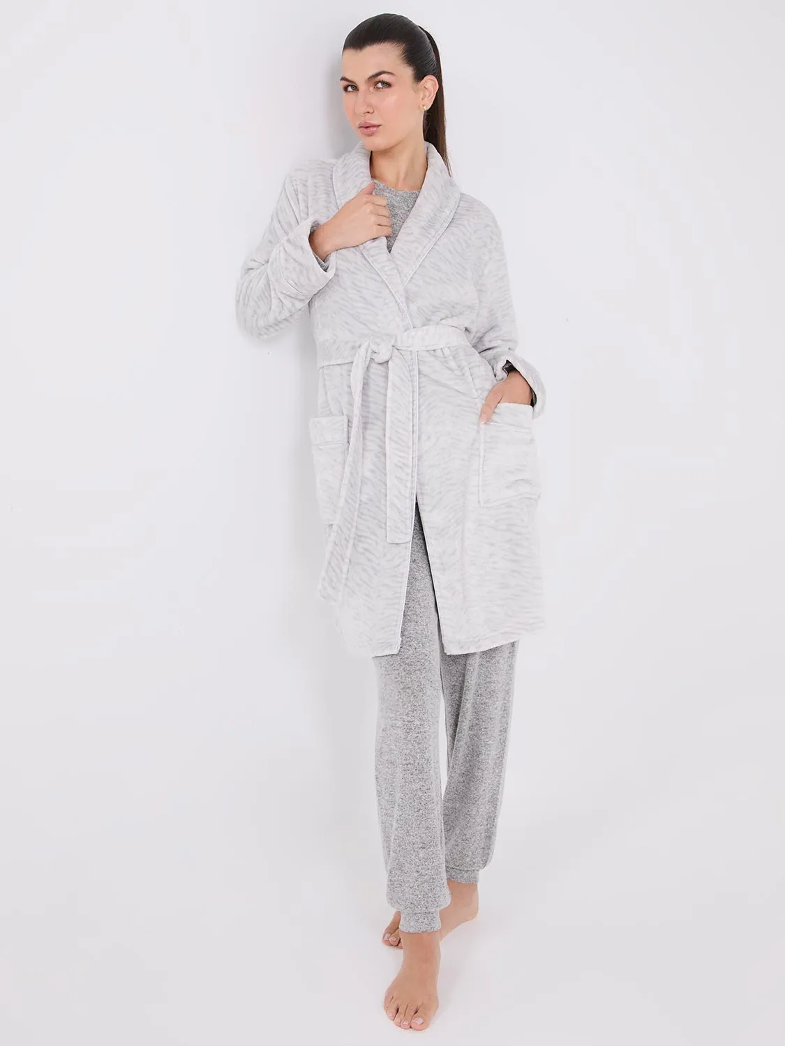 Animal Print Plush Robe sold by Suzy Shier