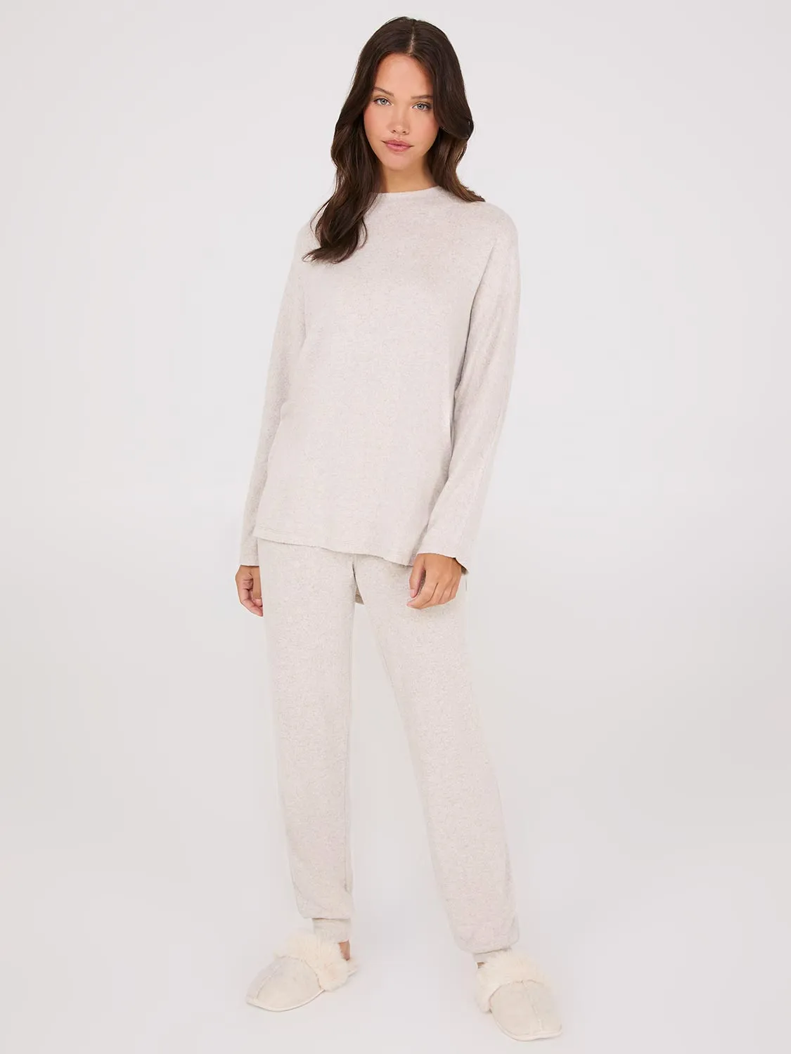 Dolman Sleeve Melange Pajama Set sold by Suzy Shier product image thumbnail 3