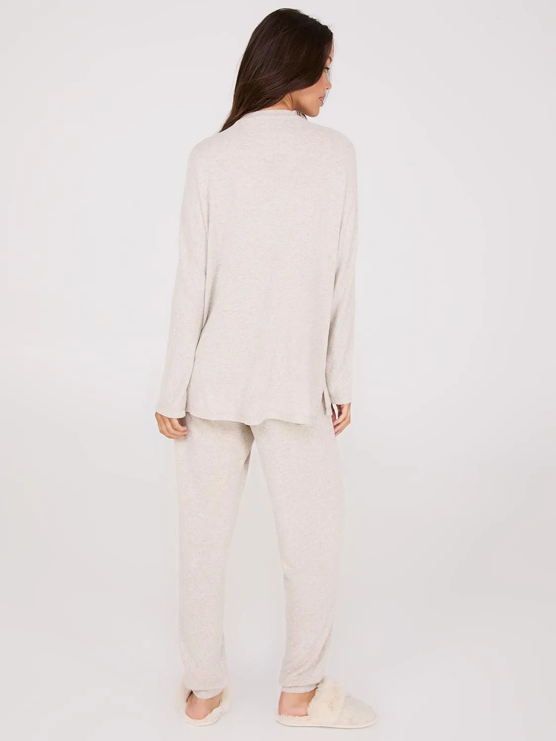 Dolman Sleeve Melange Pajama Set sold by Suzy Shier product image thumbnail 4