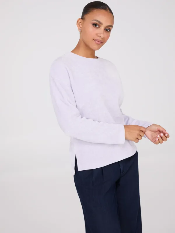 Drop Shoulder Chenille Top sold by Suzy Shier