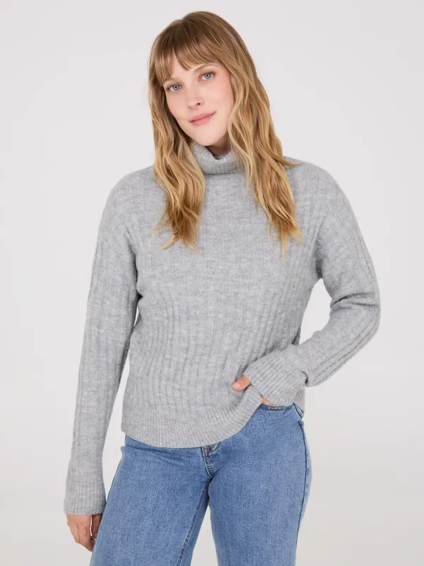 Ribbed Turtleneck Sweater sold by Suzy Shier