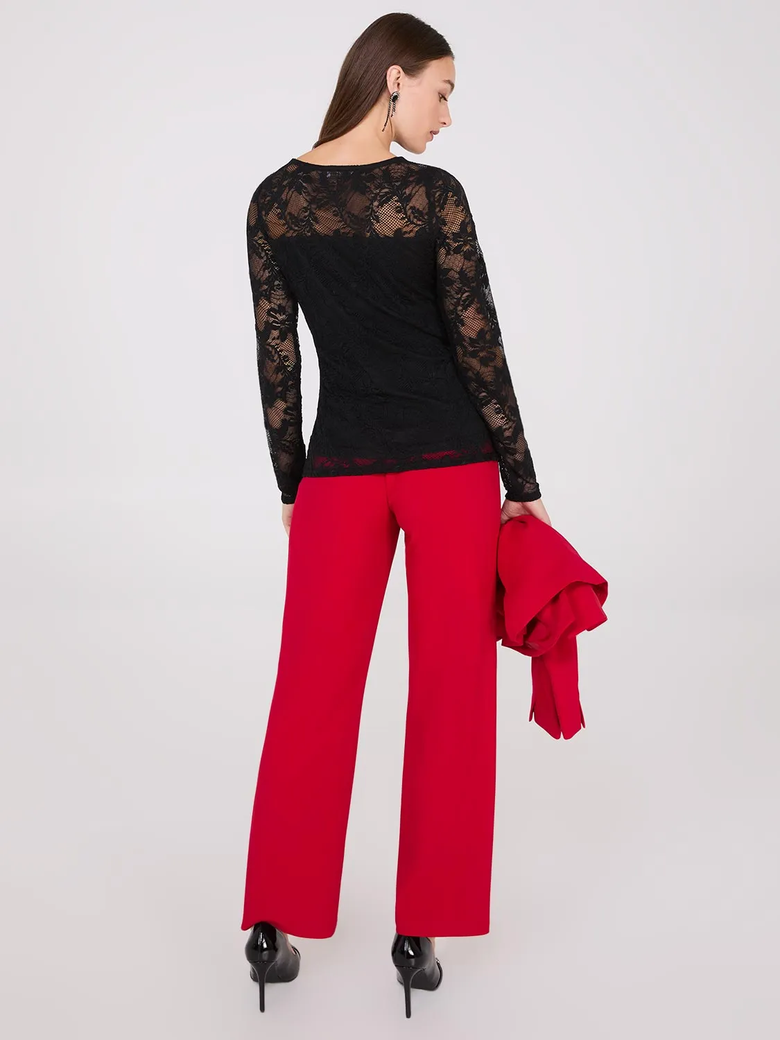 Floral Lace Sweeheart Neckline Top sold by Suzy Shier product image thumbnail 4