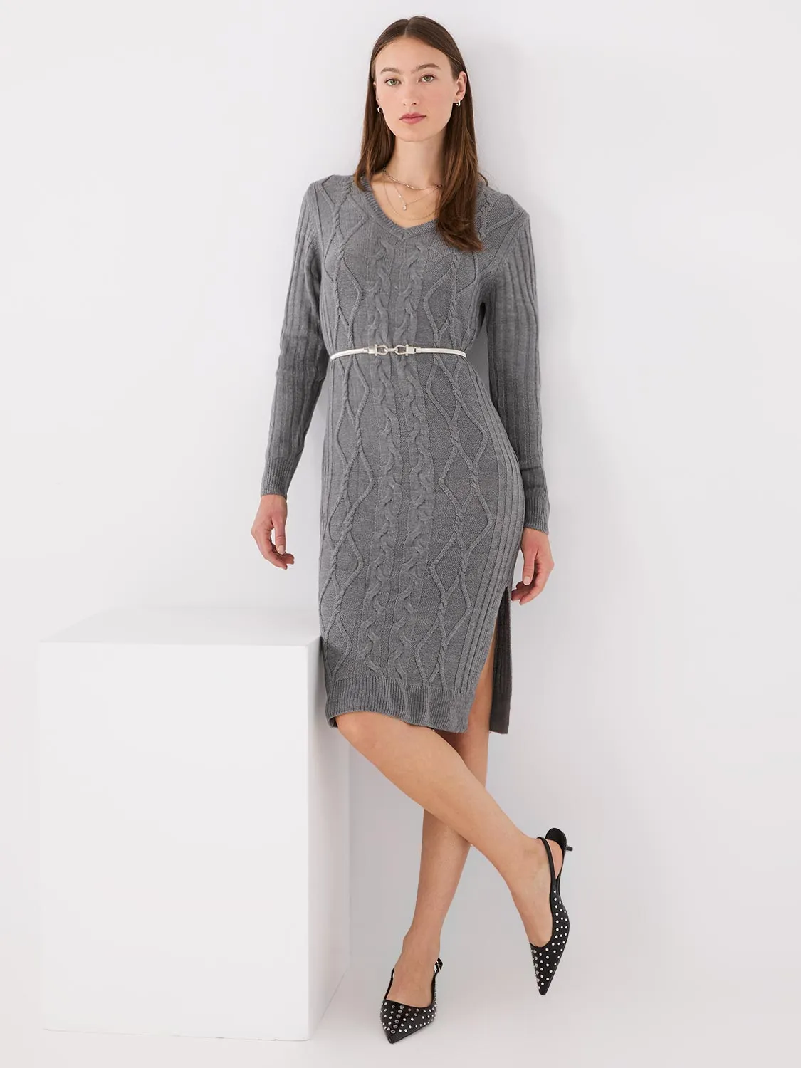 Stretch Metal Belt With Closure Hooks sold by Suzy Shier product image thumbnail 2