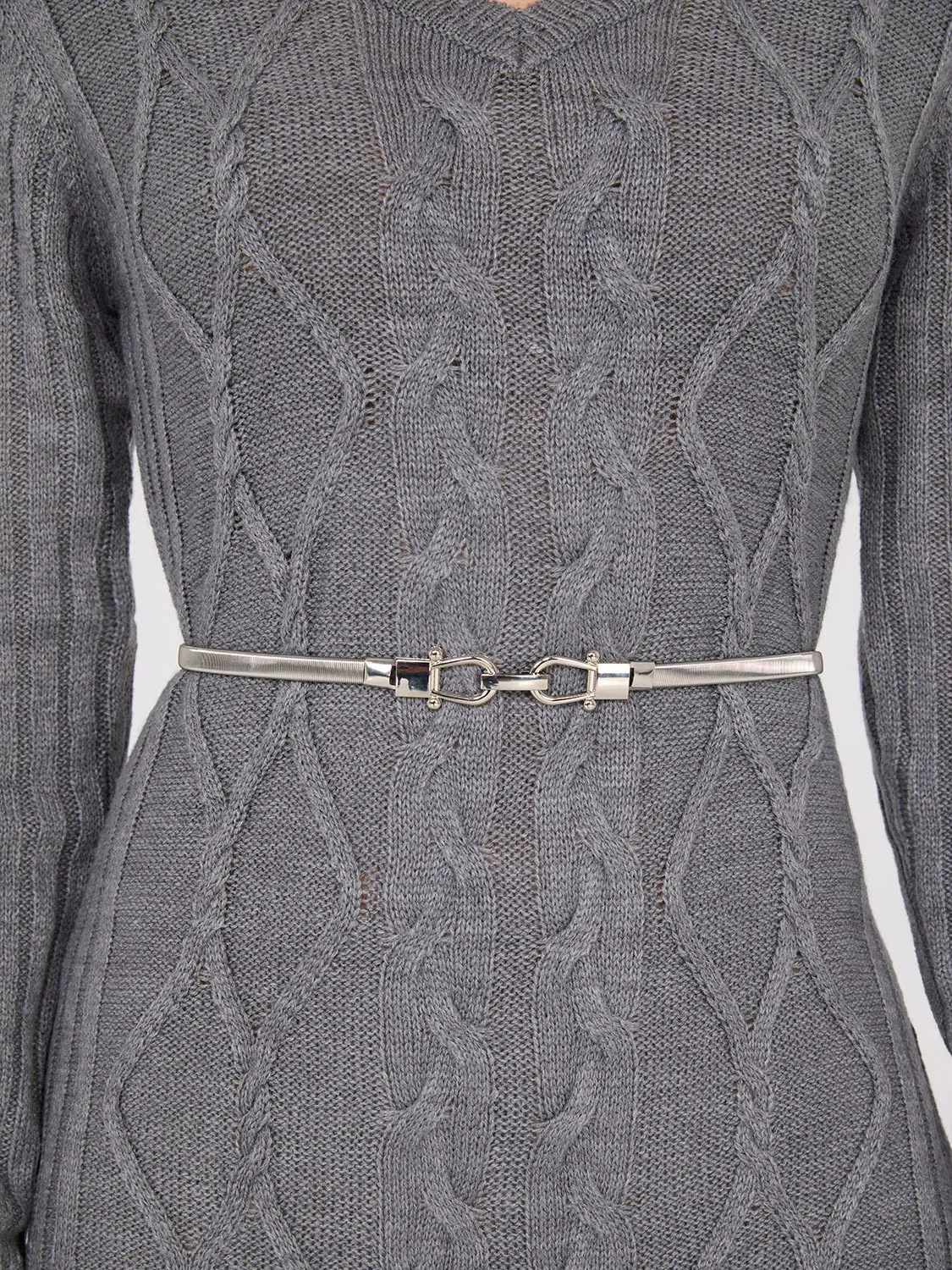 Stretch Metal Belt With Closure Hooks sold by Suzy Shier