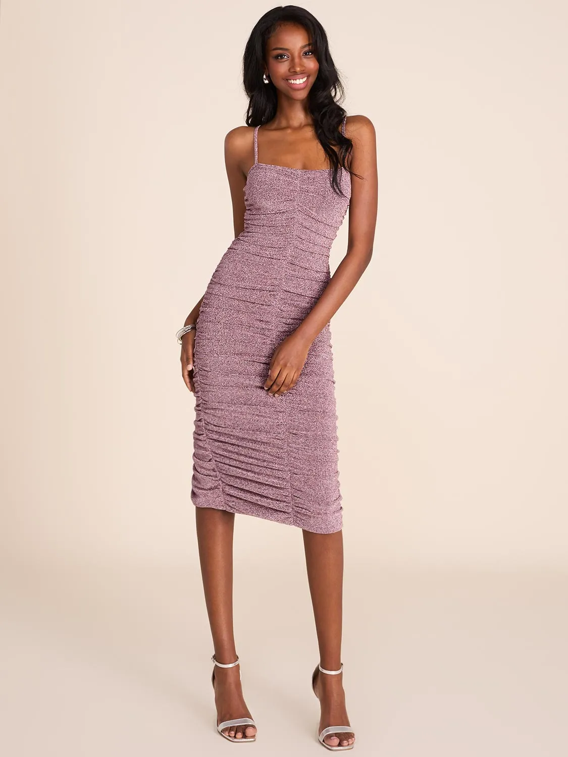 Sweetheart Ruched Knee Length Dress sold by Suzy Shier