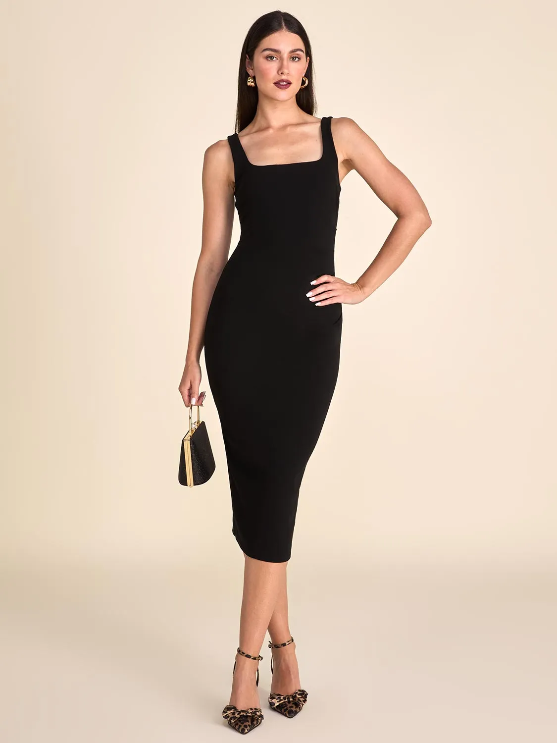 Scoop Neck Fitted Midi Dress sold by Suzy Shier