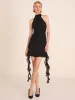Halter Neck A-Line Mini Dress With Ruffles sold by Suzy Shier