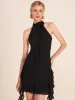 Halter Neck A-Line Mini Dress With Ruffles sold by Suzy Shier