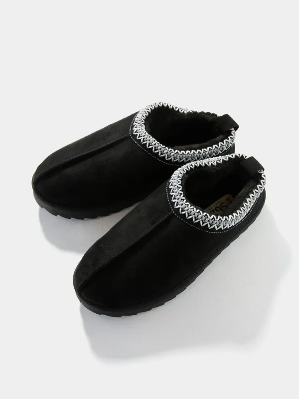 Faux Suede Slippers sold by Suzy Shier
