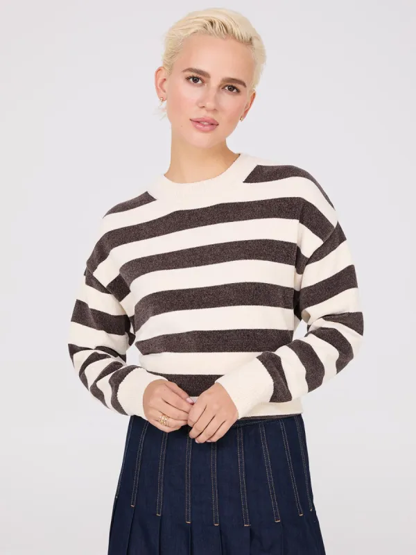 Striped Chenille Sweater sold by Suzy Shier