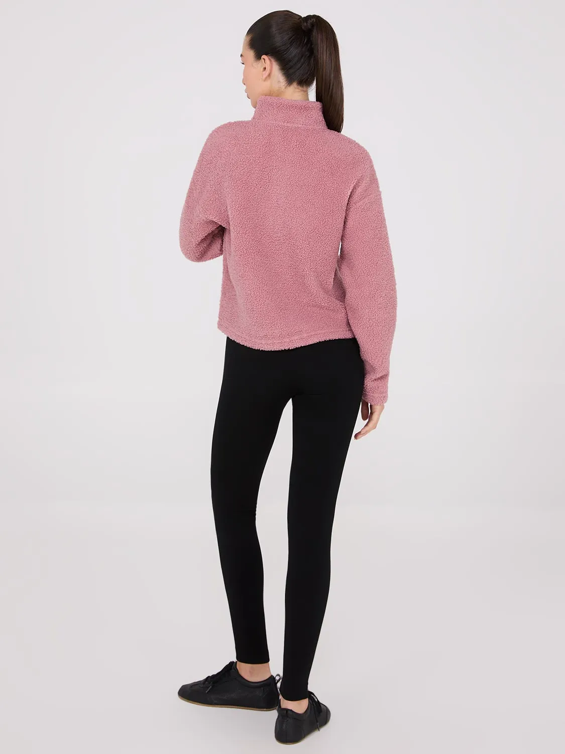 Half-Zip Sherpa Sweater sold by Suzy Shier product image thumbnail 5