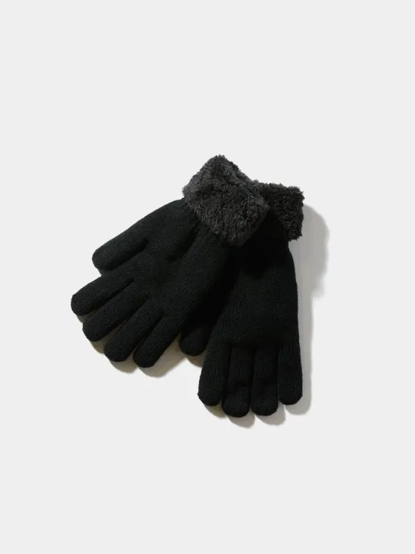 Black Metallic Fiber Gloves sold by Suzy Shier