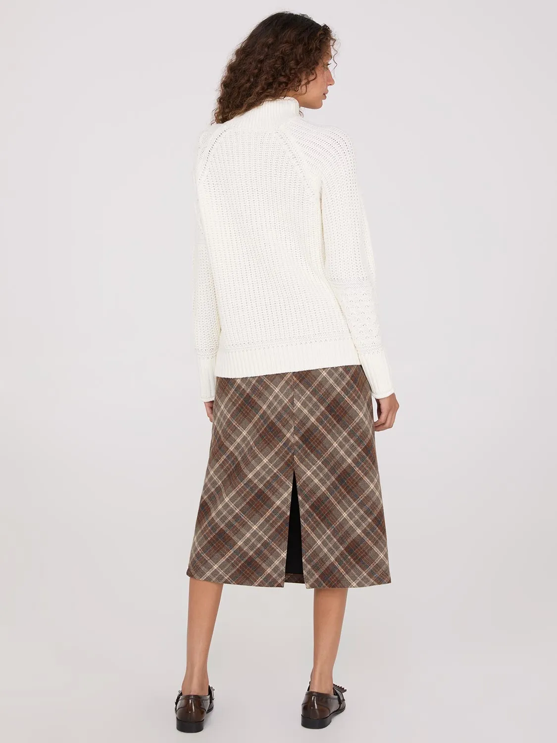 Multi Cable Knit Mock Neck Sweater sold by Suzy Shier product image thumbnail 4